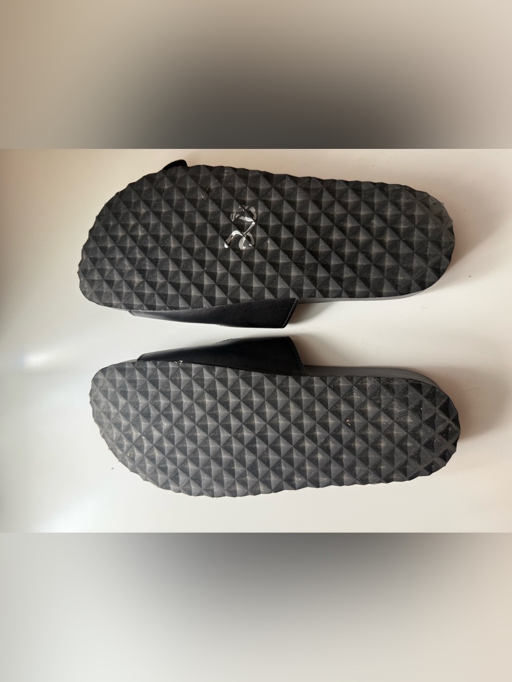 AEROSOLES Black Double-Buckle Slide Sandals with Silver Buckles - Picture 2 of 3